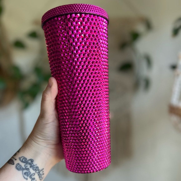 Pink Studded Starbucks Chrome Tumbler 24oz Venti | Brand New Limited Edition Cup - Picture 5 of 7